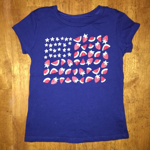Okie Dokie Shirts Tops Red White Blue Flag Watermelon Tee So